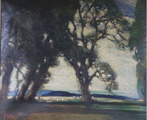 Gordon Mitchell Forsyth (Scottish, 1879-1952), oil on canvas, 'Andante Cantablile', signed l.l. 55 x 65cmNote: Gordon Forsyth