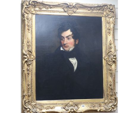 19th century English School, oil on canvas, portrait of a gentlemen, 74 x 61cm