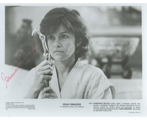 Actress Genevieve Bujold signed 10 x 8 b/w portrait photo from Dead Ringers. Good condition. All autographs come with a Certi
