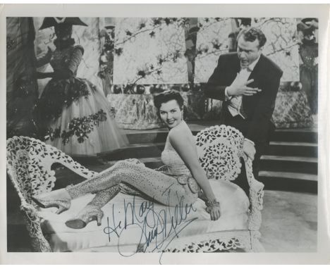 Actress Ann Miller signed 10 x 8 b/w portrait photo to May. Good condition. All autographs come with a Certificate of Authent
