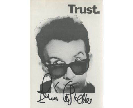 Music Elvis Costello signed 6 x 4 inch b/w promo postcard. Good condition. All autographs come with a Certificate of Authenti