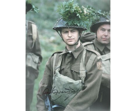 Dads Army star Ian Lavender as Private Pike signed 10 x 8 inch colour photo in Army uniform. Good condition. All autographs c