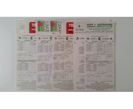 CRICKET, Australians to England selection, 1985 &amp; 1989, inc. scorecards, tickets and match programmes; MCC v Australia Lo