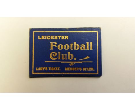 FOOTBALL, Leicester City Ladies season ticket booklet, 1905/6, split to internal spine, G