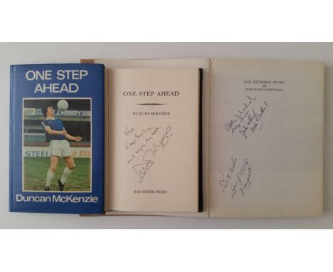 FOOTBALL, signed programmes, menus &amp; books, mainly Scottish, inc. Player of the Year programmes 1985 &amp; 1989 (signed t