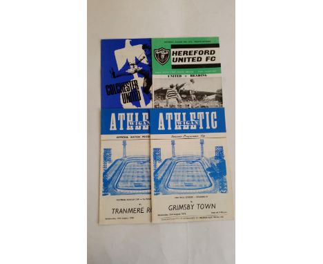 FOOTBALL, programmes for first and last league games, Wigan 1978 &amp; Hereford 1972, VG to EX, 4
