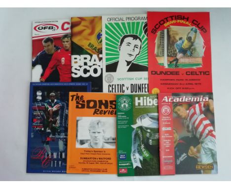 FOOTBALL, Scotland programmes, 1960s onwards, inc. Internationals (12), v Brazil, Paraguay, Austria; Hibernian, Celtic, Dumba