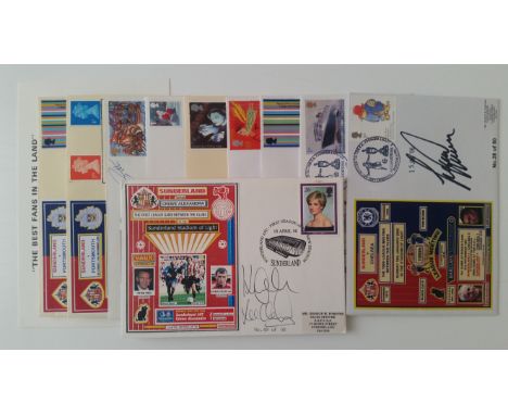 FOOTBALL, signed Sunderland First Day Covers, inc. Clark, Lawrence, Russell, Quinn etc., LE (for signatures), with commemorat
