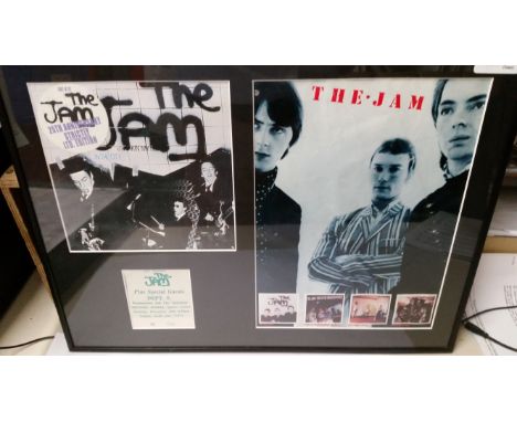 POP MUSIC, The Jam, presentation piece comprising an original ticket (Michael Sobell Sports Centre, Sat 12th Dec 1981) &amp; 