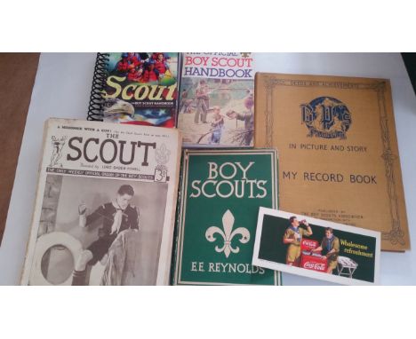 SCOUTING, selection, inc. books, Boy Scouts of America handbooks (2), Boy Scouts by Reynolds, Baden Powell's Family in Pictur