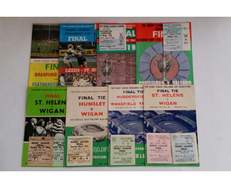RUGBY LEAGUE, Challenge Cup selection, inc. programmes (10), 1961-1978; tickets (11), 1960-1966, 1968-1970; songsheets (3), 1