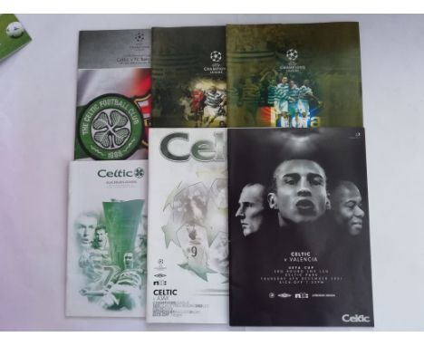 FOOTBALL, Glasgow Celtic European programmes, 1995-2013, inc., v Paris St Germain 1995, v Valencia 2001, v Liverpool 2003, V 