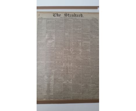 CRICKET, newspaper, The Standard, 9th Sep 1880, first Test Match played in England, v Australia at The Oval, loose mounted in