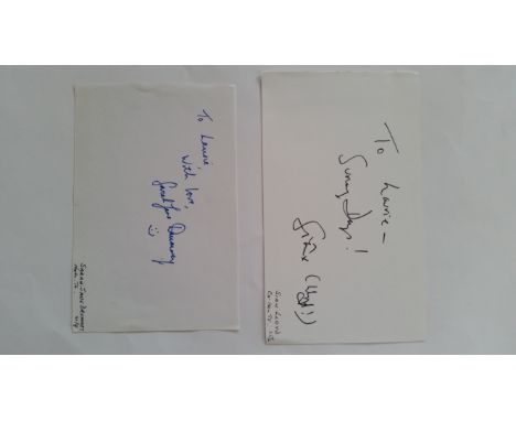 AUTOGRAPHS, signed white pages, pieces etc., inc. Nate James, Sarah Jane Drummey, Sian Lloyd, Carolyn Pickles, Zoe Rutland, T