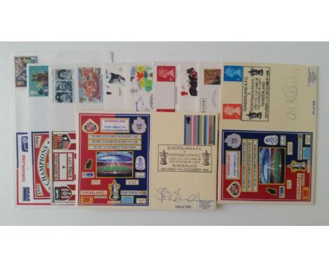 FOOTBALL, signed Sunderland First Day Covers, inc. McVann, Quinn, Bennett etc., LE (for signatures), with commemorative inser