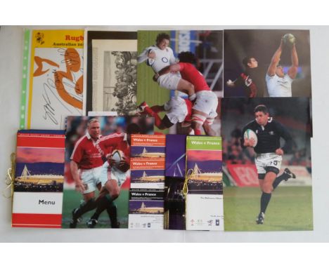 RUGBY, selection, inc. menus (9) for Wales v France 2004-2010; tickets passes for lunch, bar etc. (16), England v Wales (17th