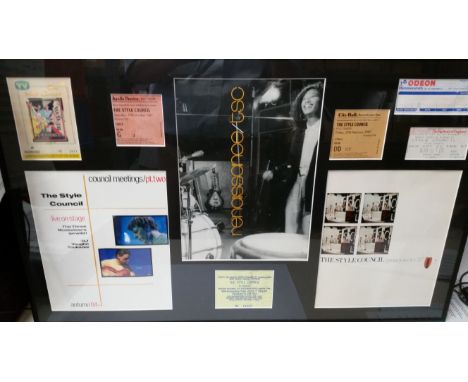 POP MUSIC, The Style Council, presentation piece comprising five original ticket &amp; three concert programme covers, overmo