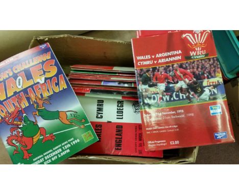 RUGBY UNION, programmes, inc. Wales (51), 1955 onwards, v England 1955, New Zealand 1967, South Africa 1970, Western Samoa 19