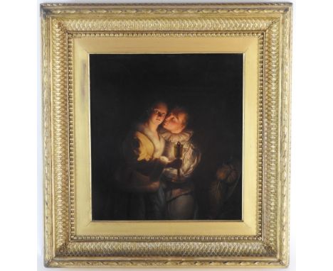 Petrus van Schendel (Belgian, 1806-1870)
Candlelit embrace
signed top right,
oil on panel
34.5 x 31cm

Notes: Petrus van Sche