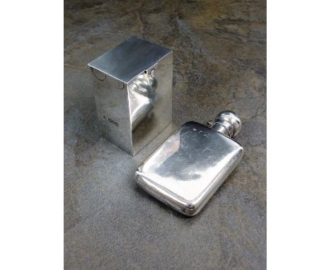 A Victorian silver playing card case, Samuel Jacob, London 1897, of plain polished rectangular form with two division interio