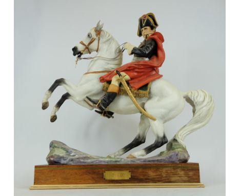 Royal Worcester "Napoleon Bonaparte", model No. RW3860 by Bernard Winskill, on wooden plinth, height 41cm