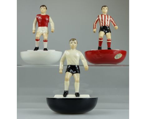 Royal Doulton figures Subbuteo Players  MCL12 Red and White, MCL12 Red and White Stripes and MCL12 White with Black Shorts (3