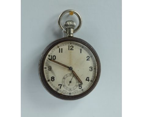 Military pocket watch with white dial marked to the back with broad arrow  Bravingtons and G.S.T.P 076186 ( not working and c