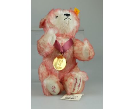 Steiff pink teddy bear Virgo exclusively for Danbury Mint collection  