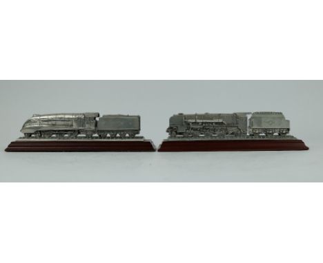 Royal Hampshire Fine art miniature model of The Mallard train and the Duchess of Hamilton  (2)