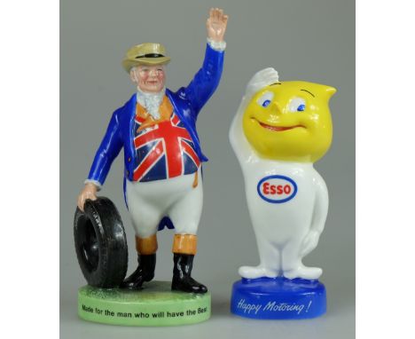 Royal Doulton Advertising figures John Bull Tyre Man MCL20 and Esso Oil Drop Man MCL19,  both limited edition (2)