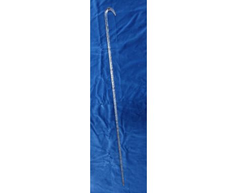 Old glass walking stick, length 115cm