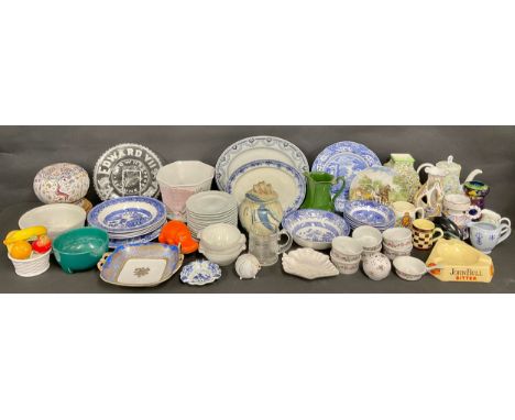 A large quantity of ceramics including, Alfred Meakin “Olde Willow” pattern,  Apilco, Shancock &amp; sons, Arabia, etc (qty)