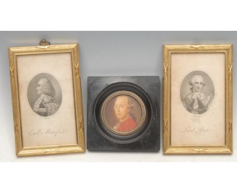 English School (18th century), a pair of engravings, after William Ridley (1764-1838), Lord Bute and Earl Mansfield, publishe