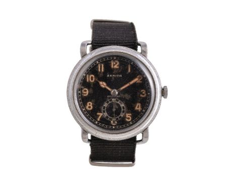 Zenith, Special,   Base metal Pilot’s wrist watch, no. 8211017, circa 1940s   Movement: Cal.12-4-P, hand wound, 15 jewels, no