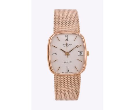 Rotary, 9 carat gold bracelet watch, hallmarked Birmingham 1983   Movement: Cal. ETA 955411, quartz, 7 jewels Case: 9 carat g
