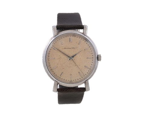 IWC,   Stainless steel wristwatch, no. 1159694, circa 1948   Movement: Cal. 89, manual wind   Case: Stainless steel, snap cas