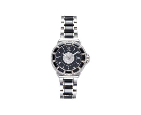 Tag Heuer, Formula 1, Ref. WAH1219,   Lady's stainless steel, ceramic and diamond bracelet watch, no. RPQ5288, circa 2012   M