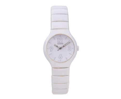 Rado, Diastar, True, Ref. 318.0696, White ceramic bracelet watch, no. 10497973, circa 2008   Movement: Cal. ETA 980.106, quar