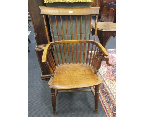 An oak and elm stick back chair  