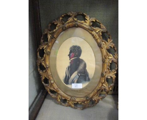 English School, 19th Century  A silhouette portrait of Thomas Burton of Thornham Hall, taken in Leeds 1829, in profile, weari