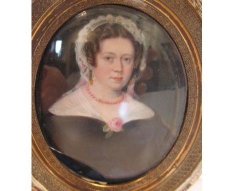 An early 19th century portrait miniature of a lady  