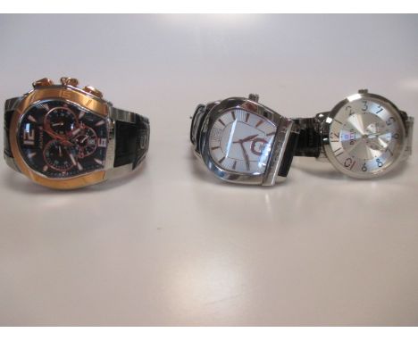 A stainless steel wristwatch by Aigner, a two tone chronograph wristwatch by Aigner and a stainless steel wristwatch by Ditis