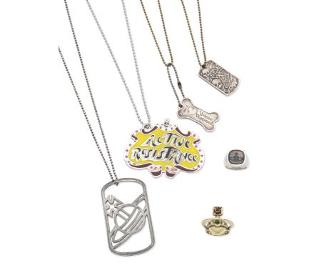 Vivienne WestwoodAn Interesting Jewellery Group, early 1990s onwardsTo include an early Orb ring, a mother-of-pearl Orb signe