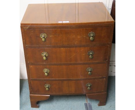 A 20th century four chest on bracket feet. 74cm high, 61cm wide and 46cm deep. Condition Report: Available upon request