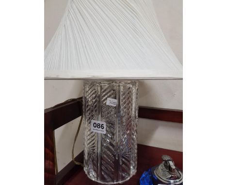 VINTAGE CUTGLASS LAMP &amp; SHADE 