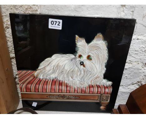 ORNATE WESTIE TILE PICTURE 