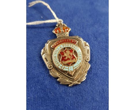 SILVER, GOLD &amp; ENAMEL MEDAL - PRESENTED BY ASTON VILLA FOOTBALL CLUB (NOT INSCRIBED TO REAR) 