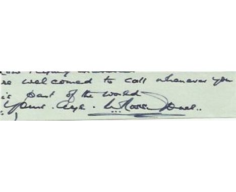 Sgt K H Jones, Small clipped signature signed by Battle of Britain veteran Sgt K H Jones, 85 Sqn. Good condition