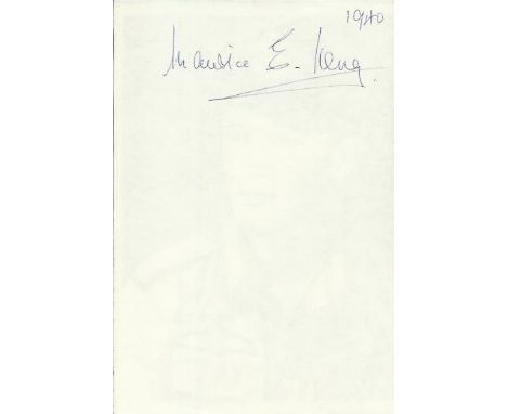 Sgt M.E. Leng Small black and white copy of a portrait photo, signed on the reverse by Battle of Britain veteran Sgt M.E. Len