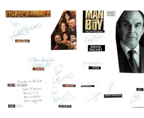 Multisigned Theatrical Casts collection 2 120+ autographs on 20 assorted A4 sheets signed by part and complete casts of top L